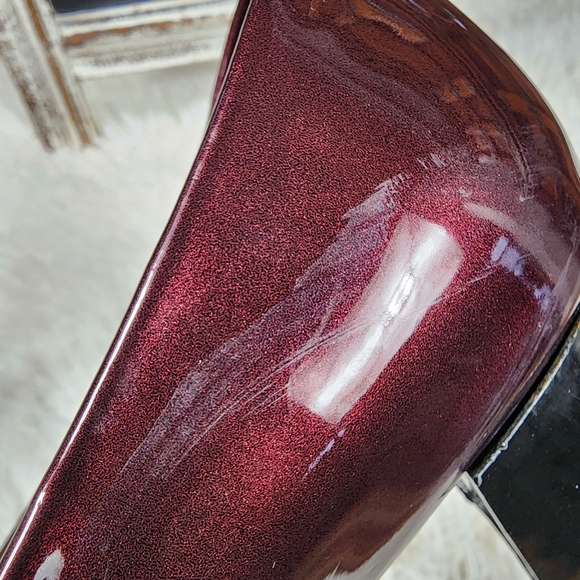 Lady Godiva Shiny Brown Heels 7.5 - Picture 13 of 14